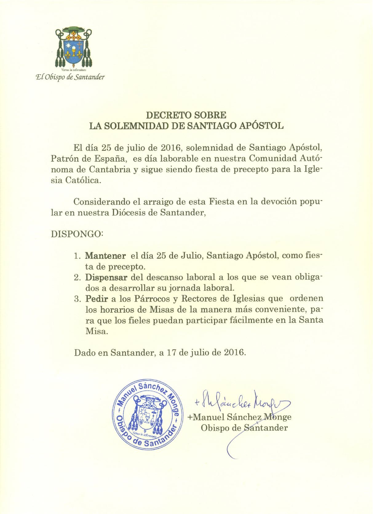 Decreto Santiago